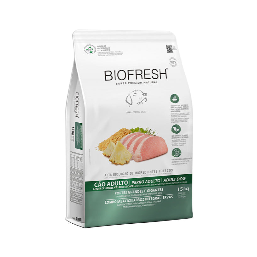 Ração Biofresh Cães Adultos Grande e Gigante Lombo e Abacaxi 15kg