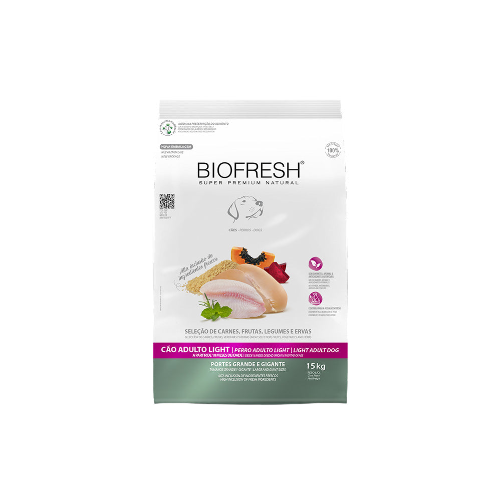 Ração Biofresh Cães Adultos Light Raças Grandes e Gigantes 15kg