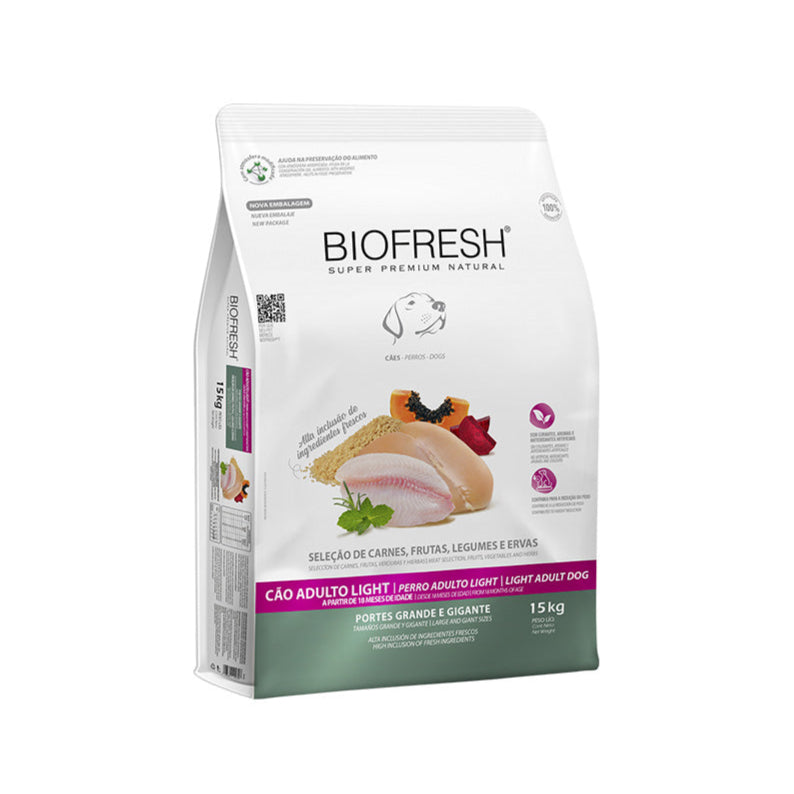 Ração Biofresh Cães Adultos Light Raças Grandes e Gigantes 15kg