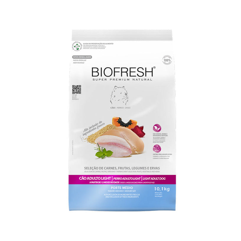 Ração Biofresh Cães Adultos Light Raças Médias 10,1kg
