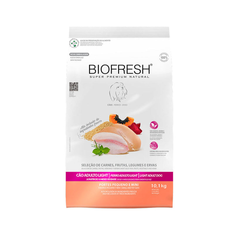 Ração Biofresh Cães Adultos Light Raças Pequenas e Mini 10,1kg