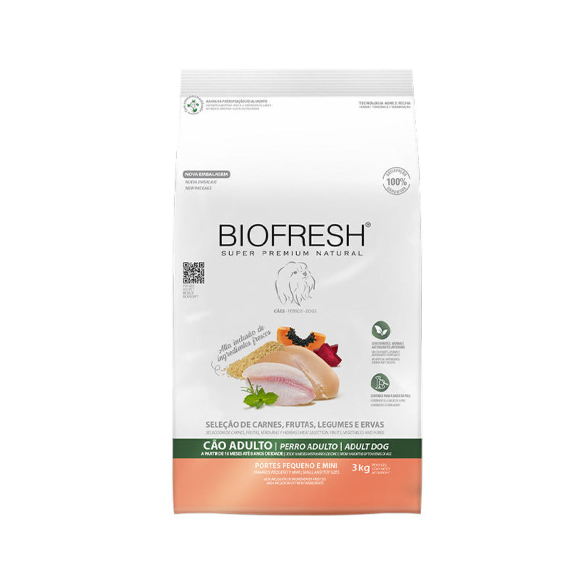 Ração Biofresh Cães Adultos Raças Pequenas e Mini 3kg