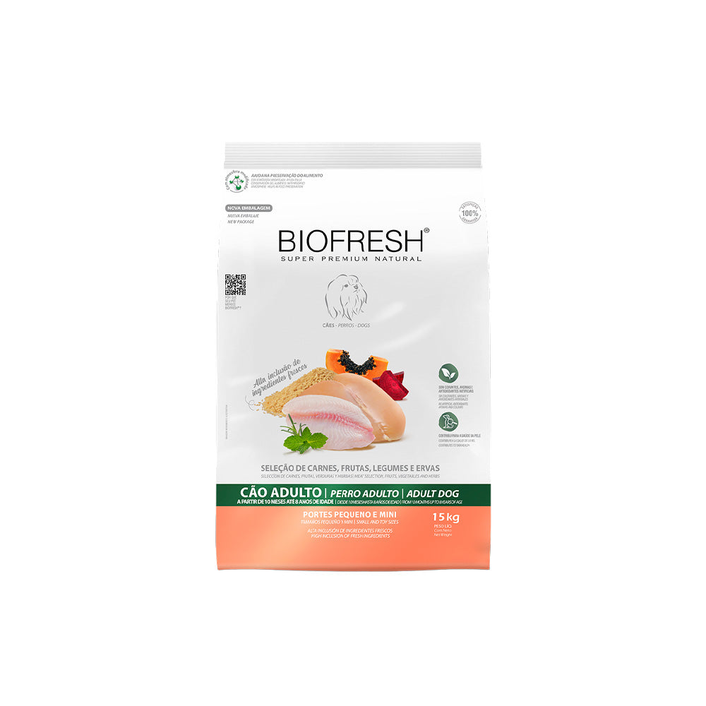 Ração Biofresh Cães Adultos Raças Pequenas e Mini 15kg