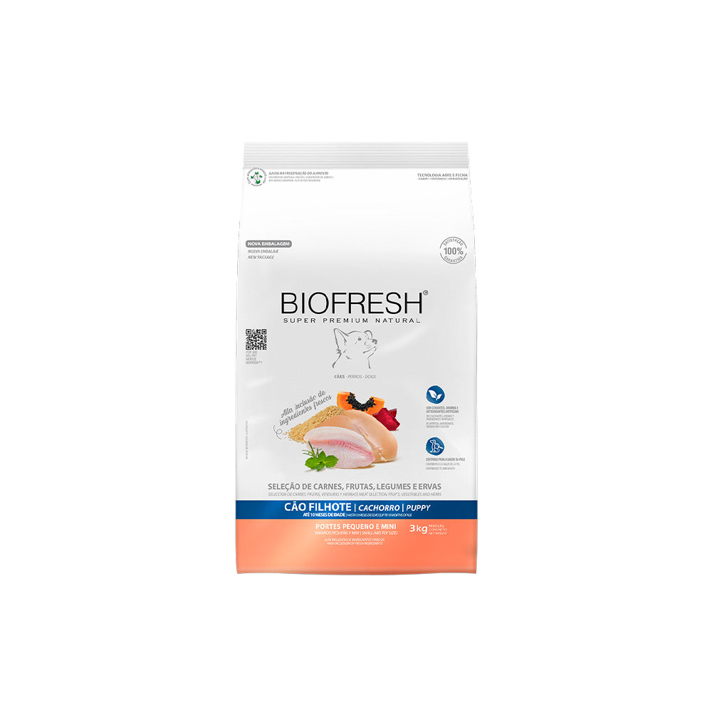 Ração Biofresh Cães Filhotes Raças Pequenas e Mini 3kg
