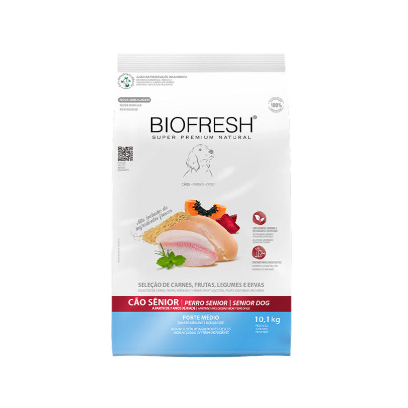 Ração Biofresh Cães Sênior Raças Médias 10,1kg