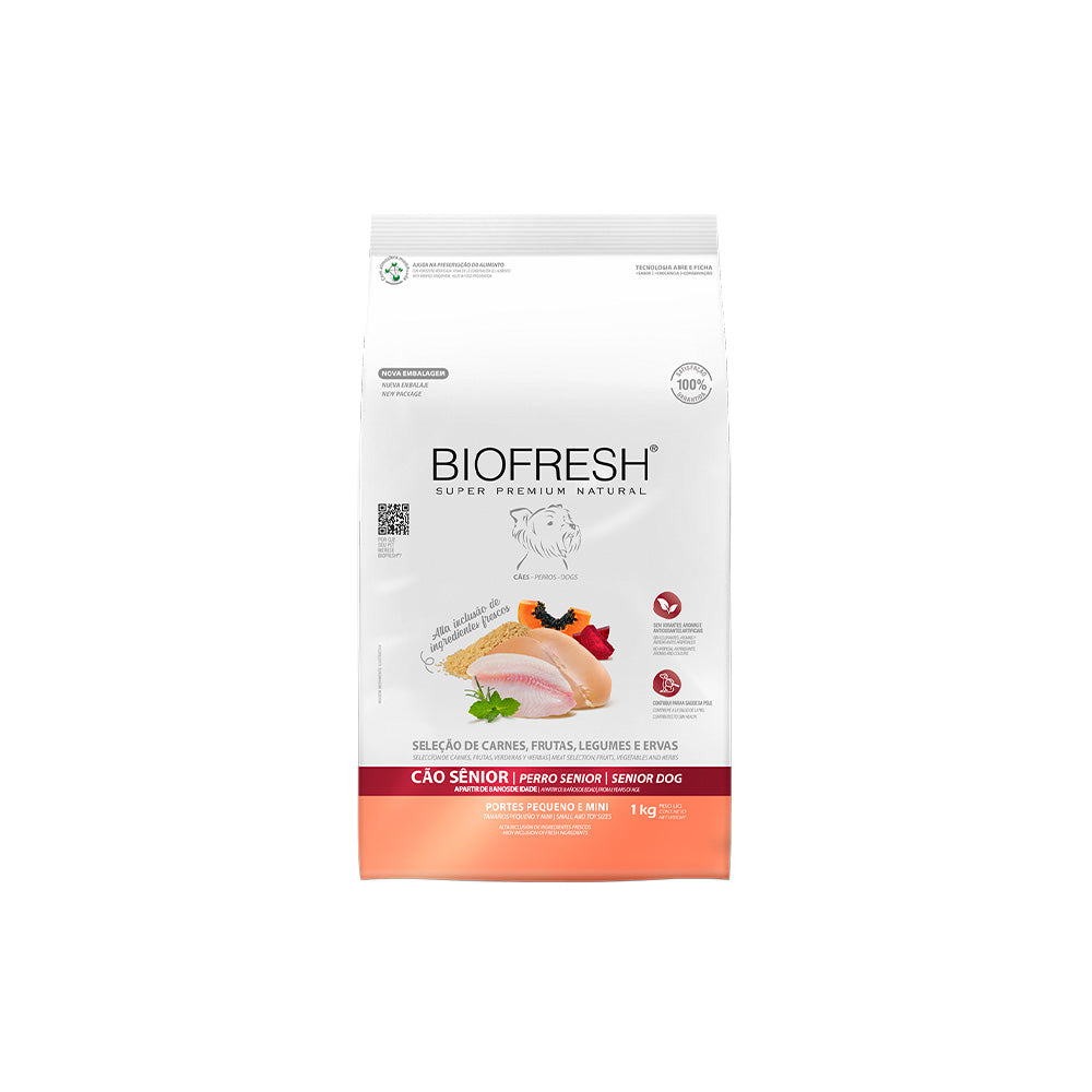 Ração Biofresh Cães Sênior Raças Pequenas e Mini 1kg