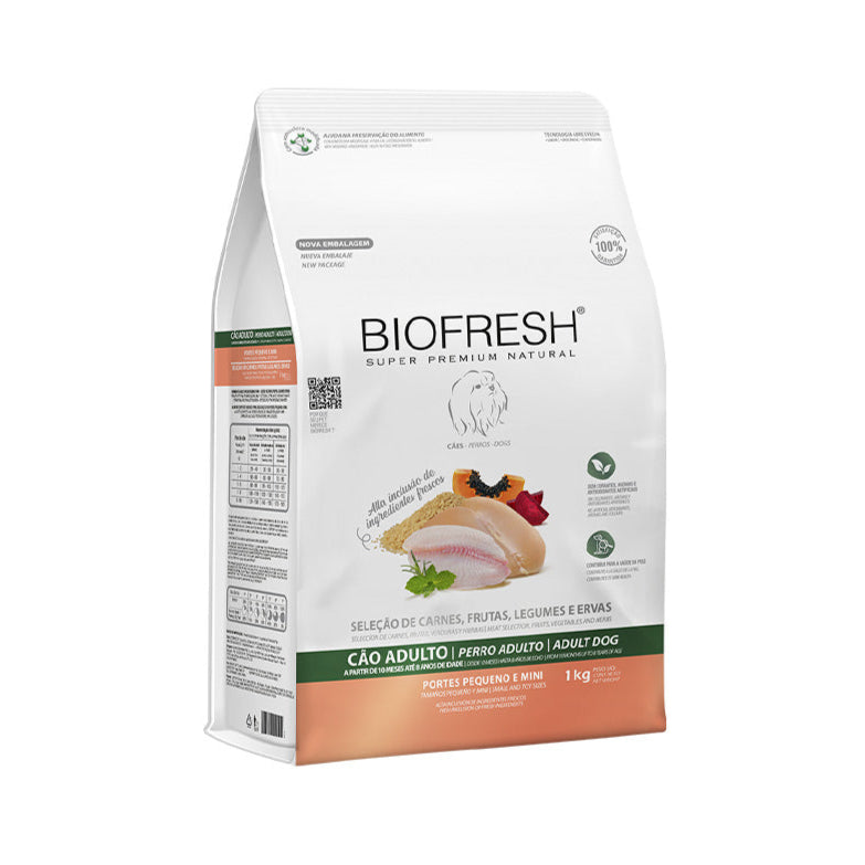 Ração Biofresh Carne Cães Adultos Raças Pequenas e Mini 1kg