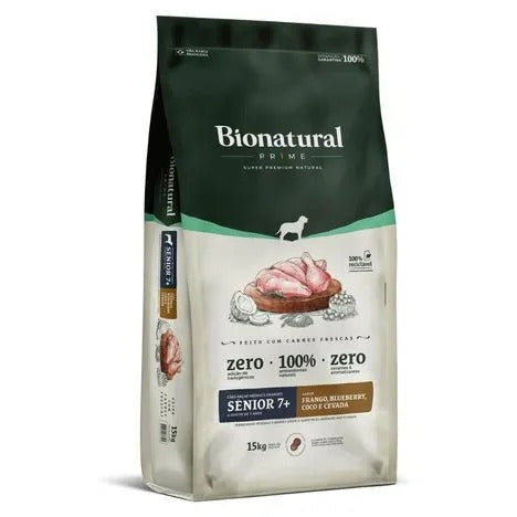 Ração Bionatural Prime Cães Sênior 7+ Raças Médias e Grandes Frango 15kg