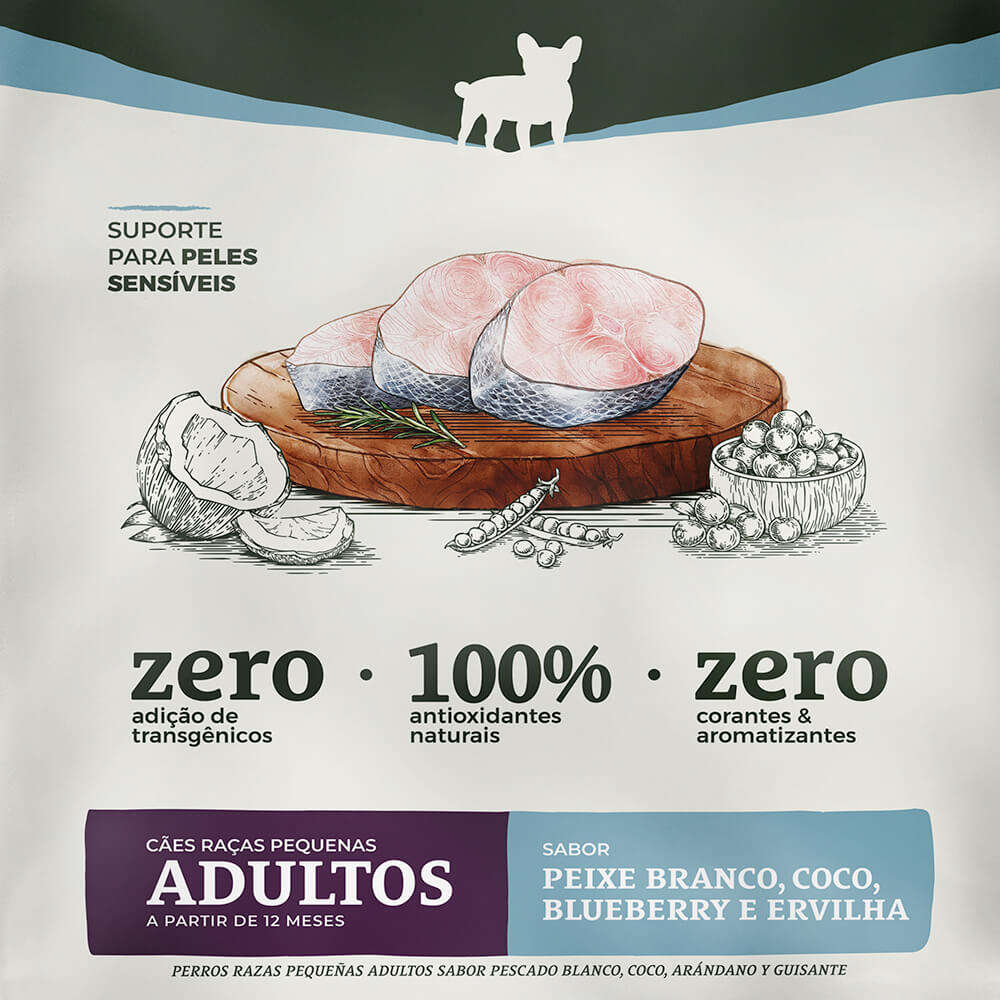 Ração Bionatural Sensitive Cães Adultos Raças Pequenas Peixe Branco 15kg