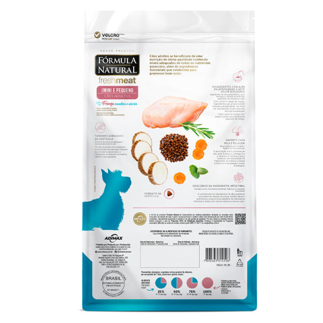 Ração Fórmula Natural Fresh Meat Cães Adultos Raças Pequenas e Mini 2,5kg