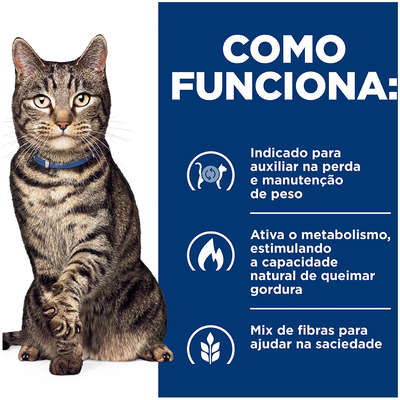 Ração Hill's Prescription Diet Metabolic Perda e Manutenção de Peso para Gatos Adultos 1,81kg