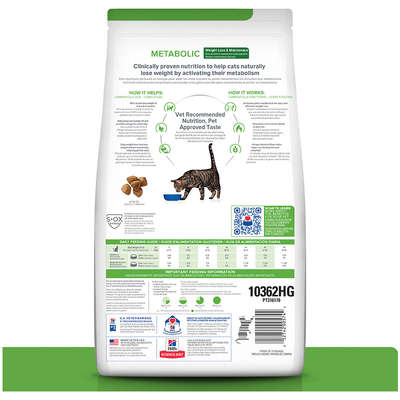 Ração Hill's Prescription Diet Metabolic Perda e Manutenção de Peso para Gatos Adultos 1,81kg