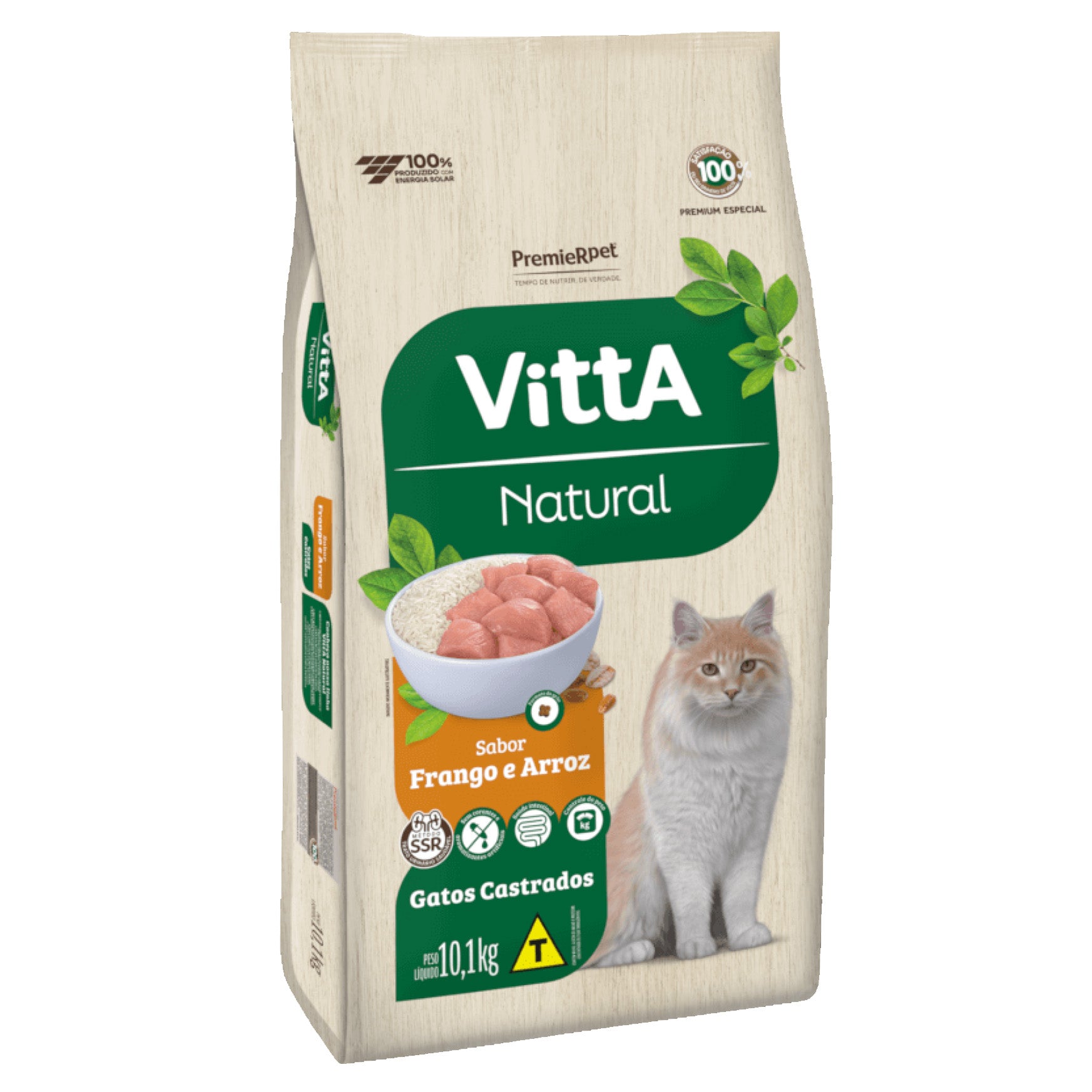 Ração Vitta Natural Gatos Castrados Frango e Arroz 10kg