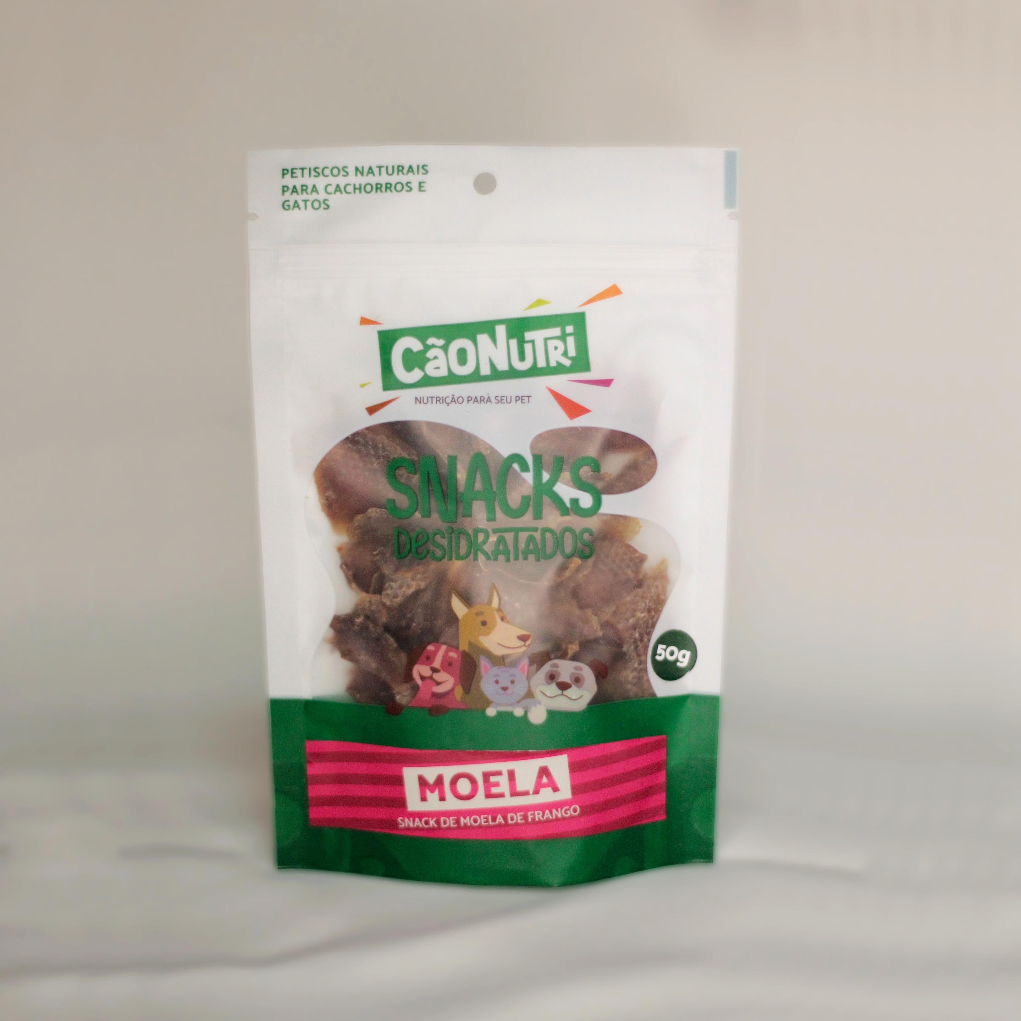 Petisco Natural Cão Nutri Snacks Desidratados Moela 60g