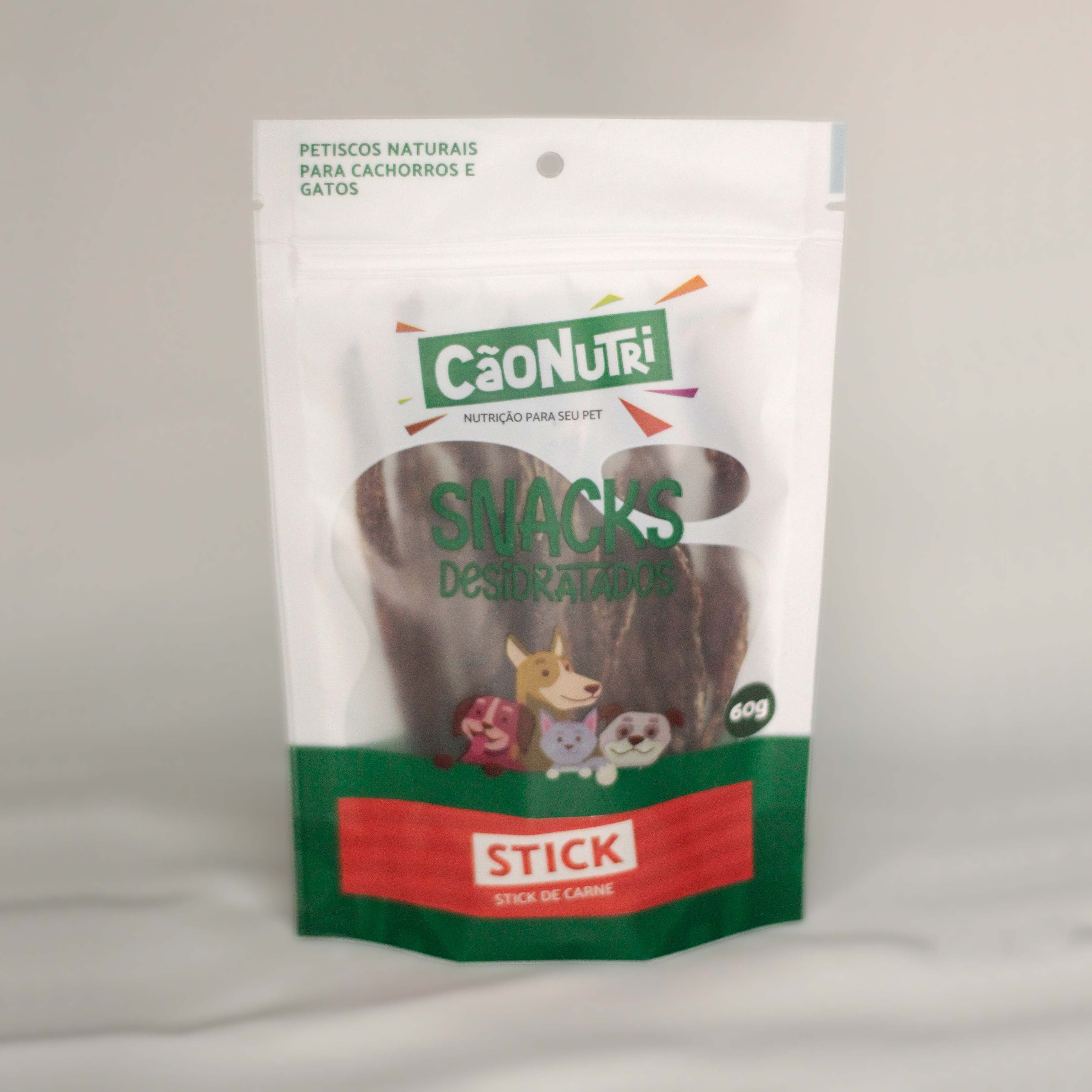 Petisco Natural Cão Nutri Sticks Desidratados Carne 60g