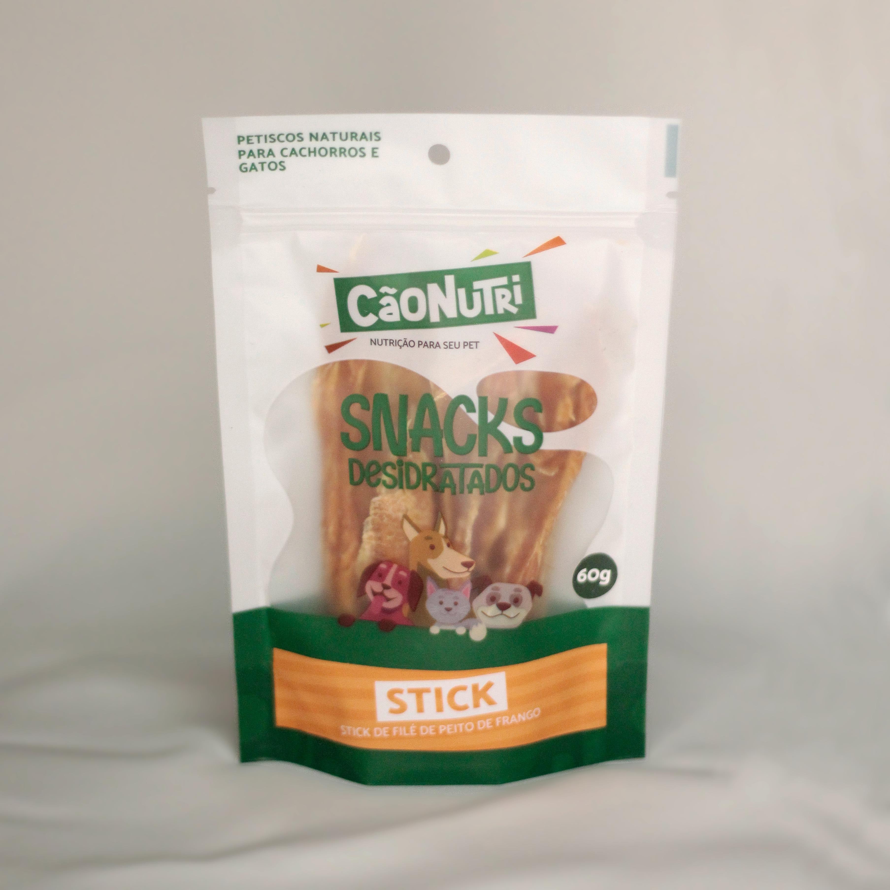 Petisco Natural Cão Nutri Sticks Desidratados Frango 60g