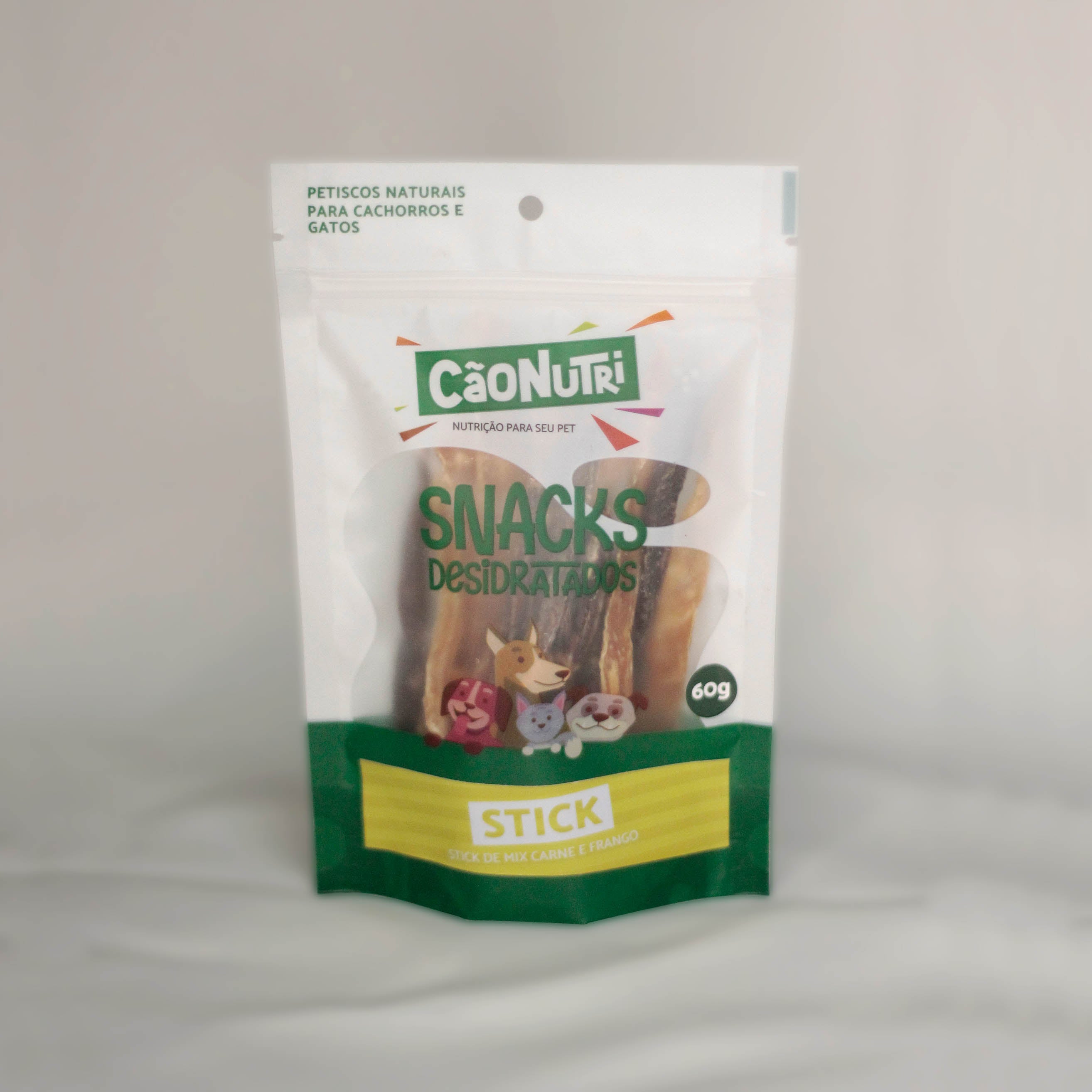 Petisco Natural Cão Nutri Sticks Desidratados Mix Carne e Frango 60g