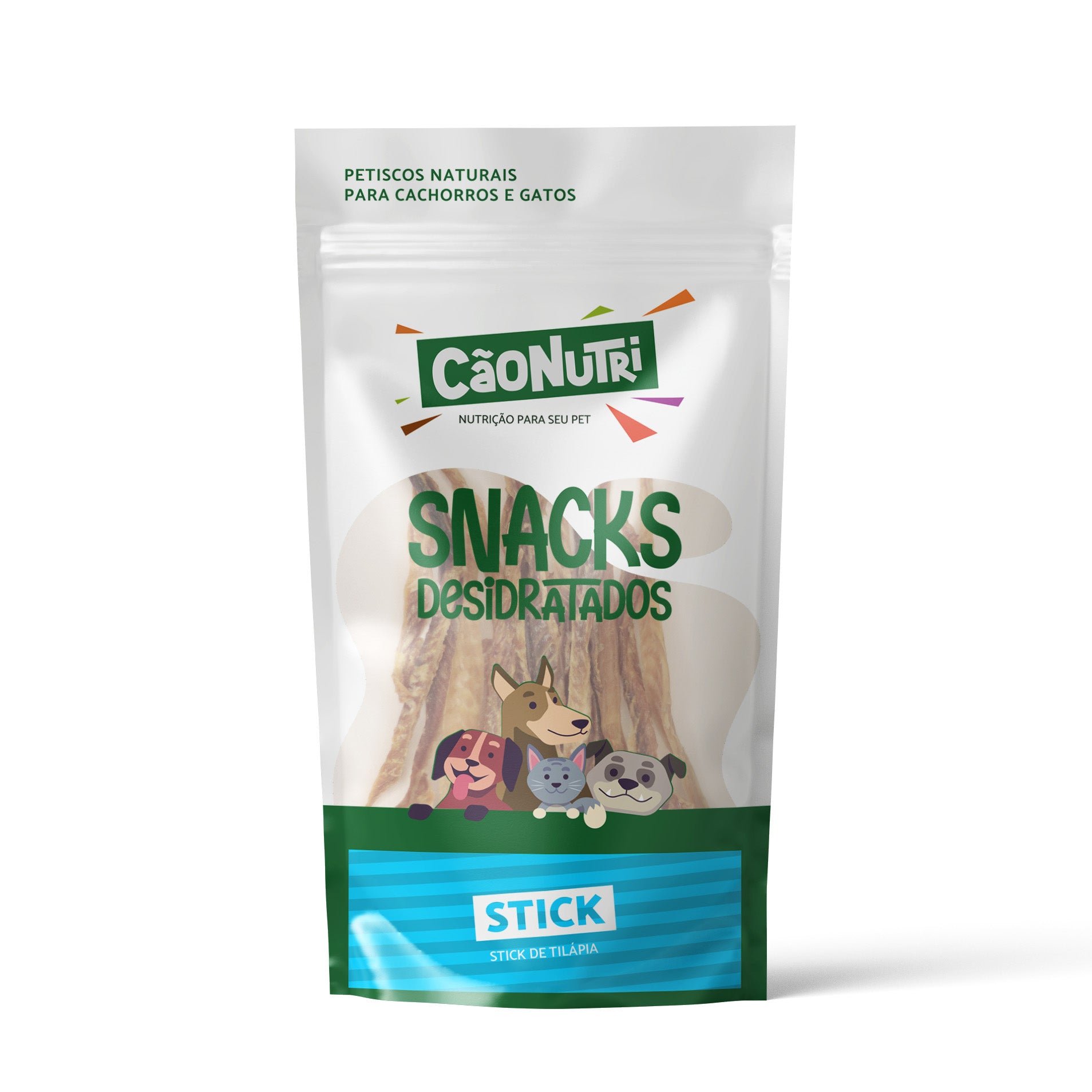Petisco Natural Cão Nutri Sticks Desidratados de Tilápia 60g