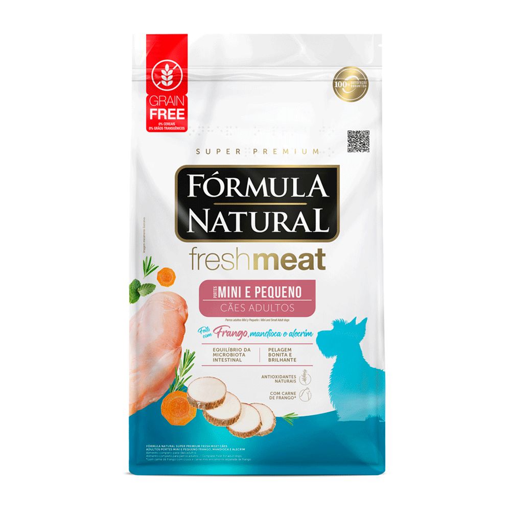 Ração Fórmula Natural Fresh Meat Cães Adultos Raças Pequenas e Mini 1kg