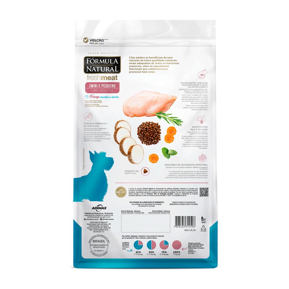 Ração Fórmula Natural Fresh Meat Cães Adultos Raças Pequenas e Mini 1kg