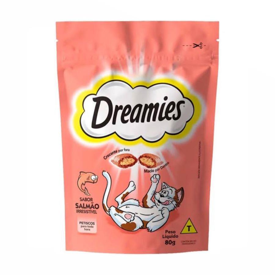 Petisco Dreamies Salmão para Gatos 80g