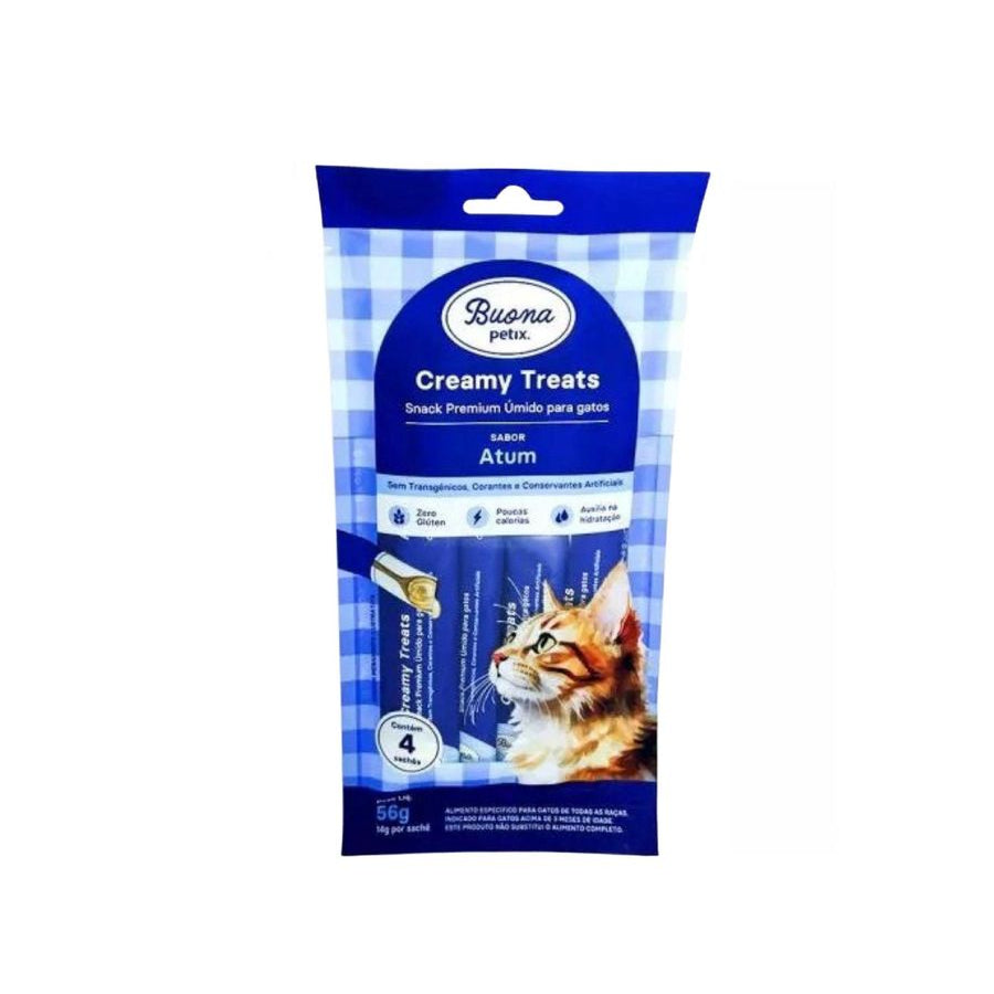 Petisco Buona Petix Creamy Treats Atum 56g