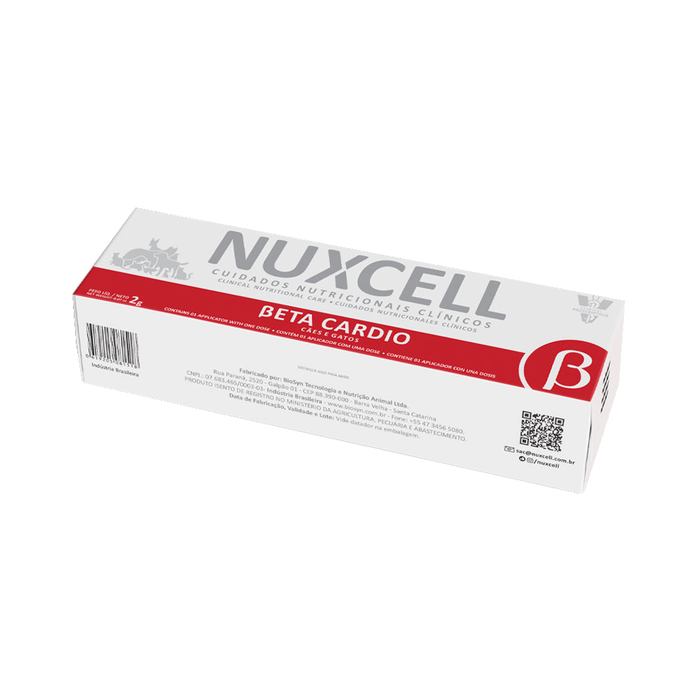 Suplemento Nuxcell Beta Cardio para Cães e Gatos 2g