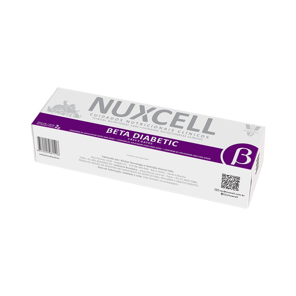 Suplemento Nuxcell Beta Diabetic para Cães e Gatos 2g