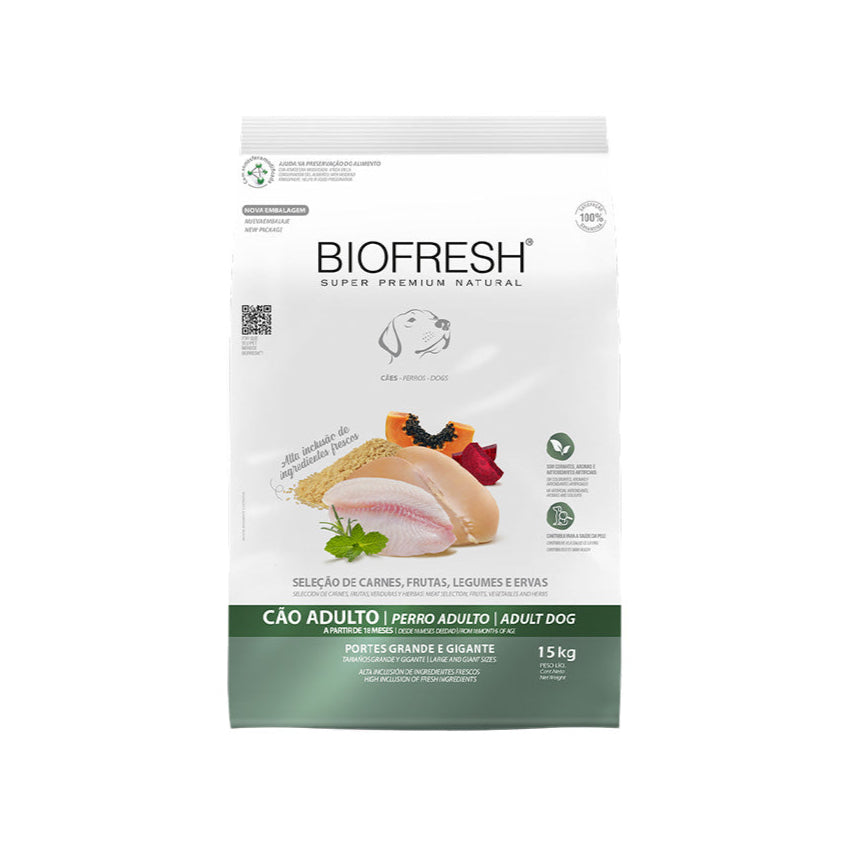 Ração Biofresh Cães Adultos Raças Grandes e Gigantes 15kg