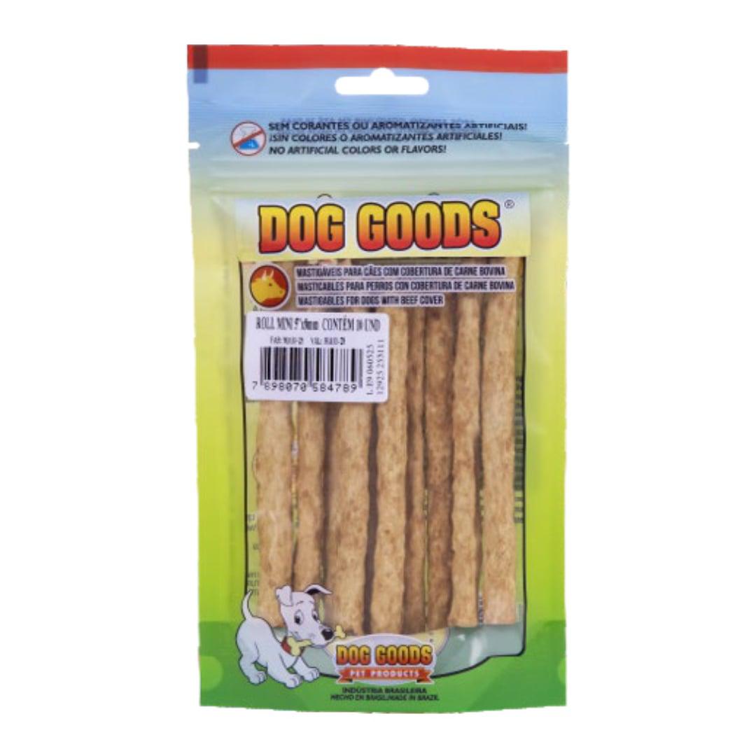 Petisco Natural para Cães Dog Goods Palito Colágeno Roll Mini Carne 10 unidades
