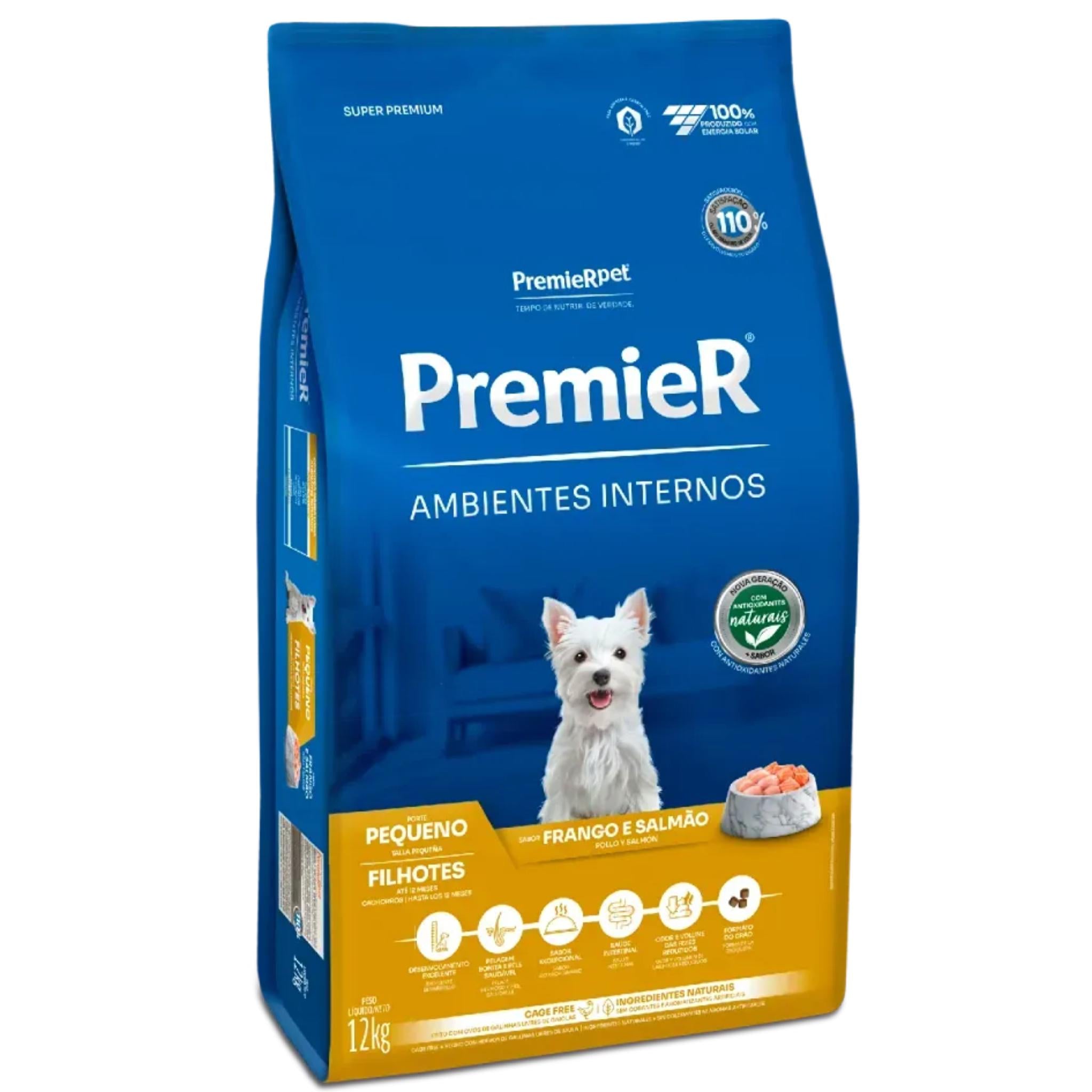 Ração Premier Ambientes Internos Cão Filhote Raças Pequenas 2,5kg