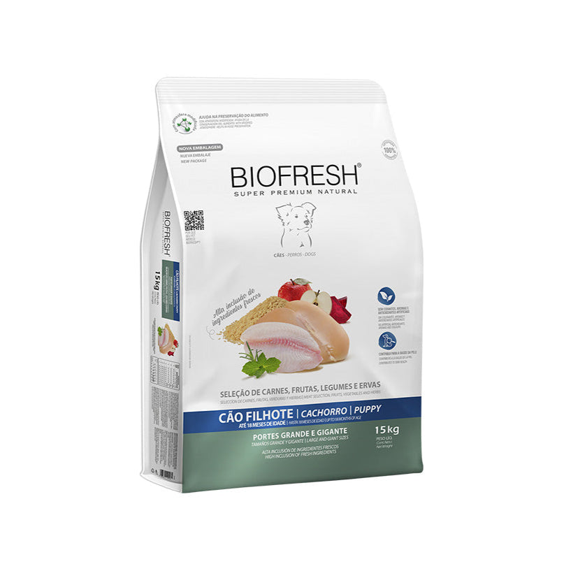 Ração Biofresh Cães Filhotes Raças Grandes e Gigantes 15kg