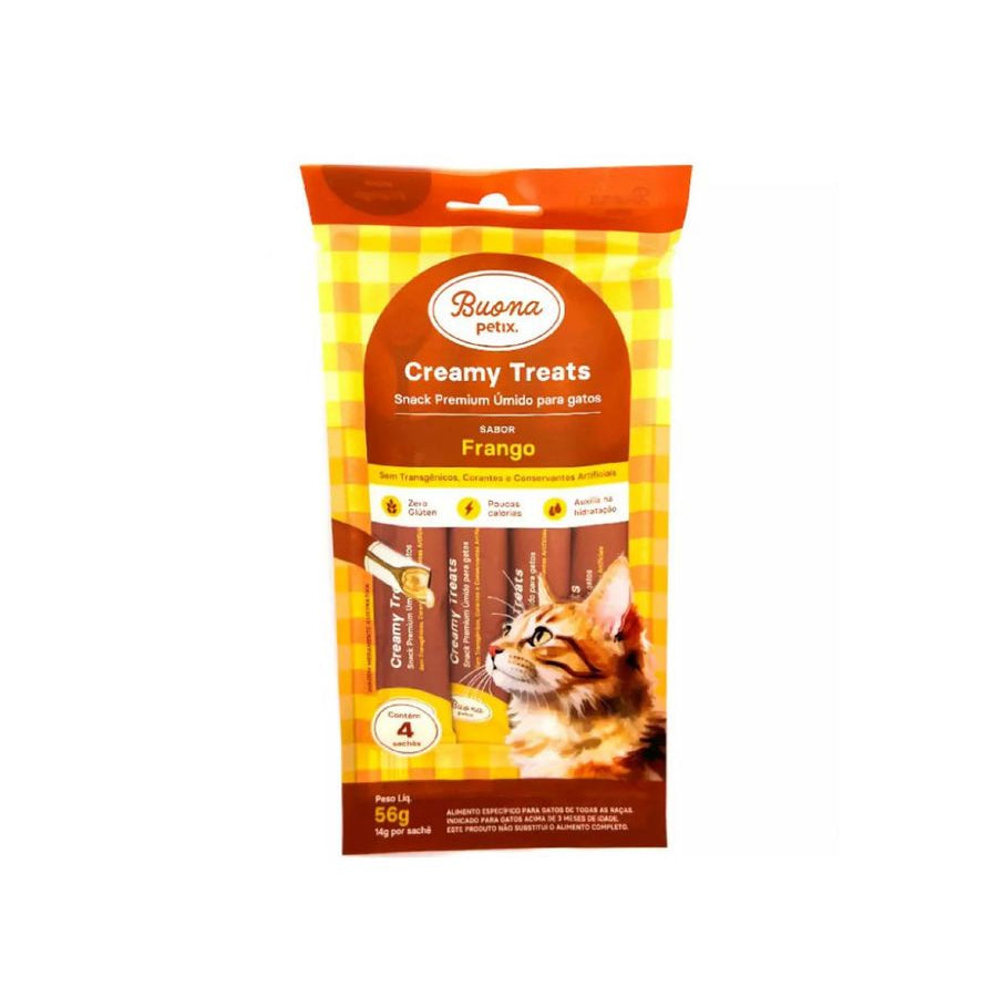 Petisco Buona Petix Creamy Treats Frango 56g