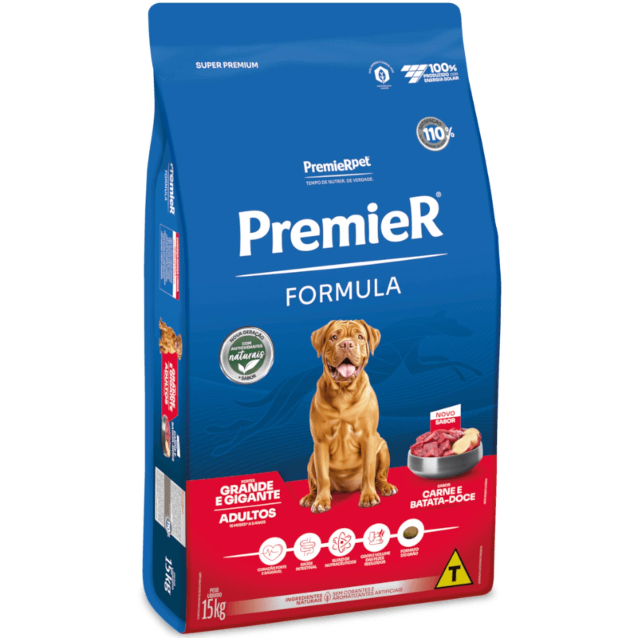 Ração Premier Fórmula Cão Adulto Raças Grandes e Gigantes Carne 15kg