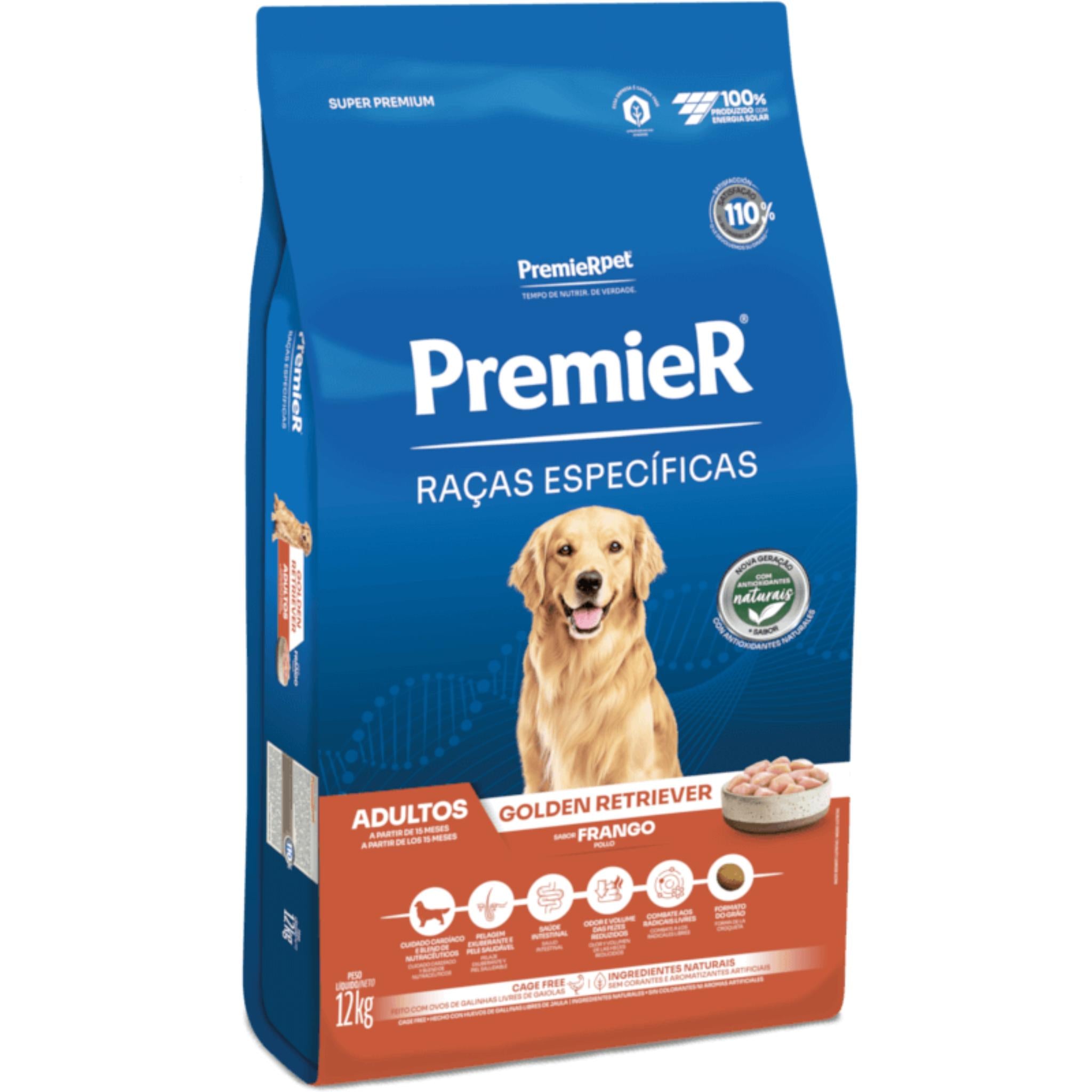 Ração Premier Raça Específica Golden Retriever Adulto Frango 12kg
