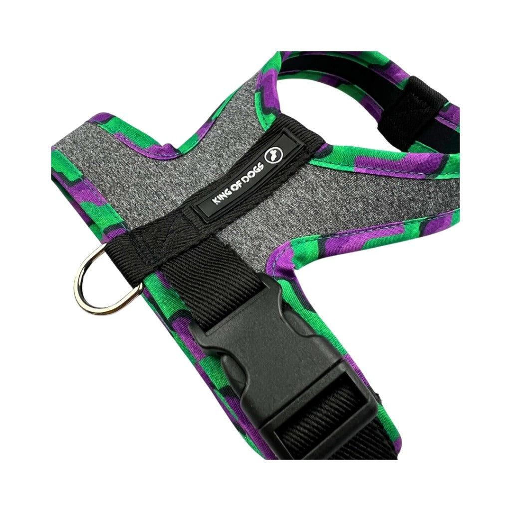 Peitoral King Of Dogs Neoprene Slim Dog Green Preto M