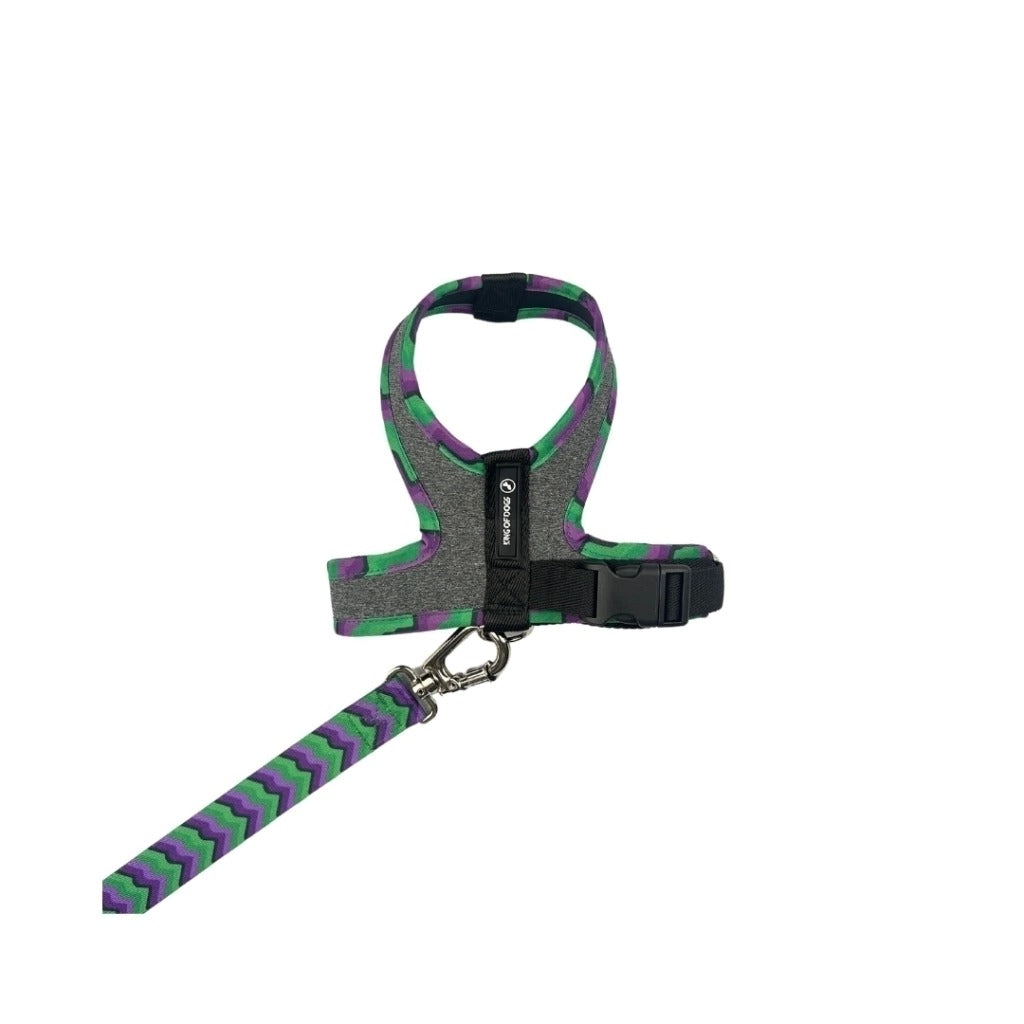 Peitoral King Of Dogs Neoprene Slim Dog Green Preto M