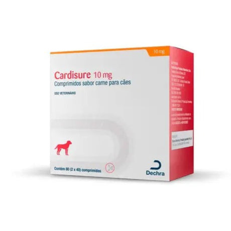 Medicamento Cardisure para Cães 10mg Sabor Carne 40 comprimidos