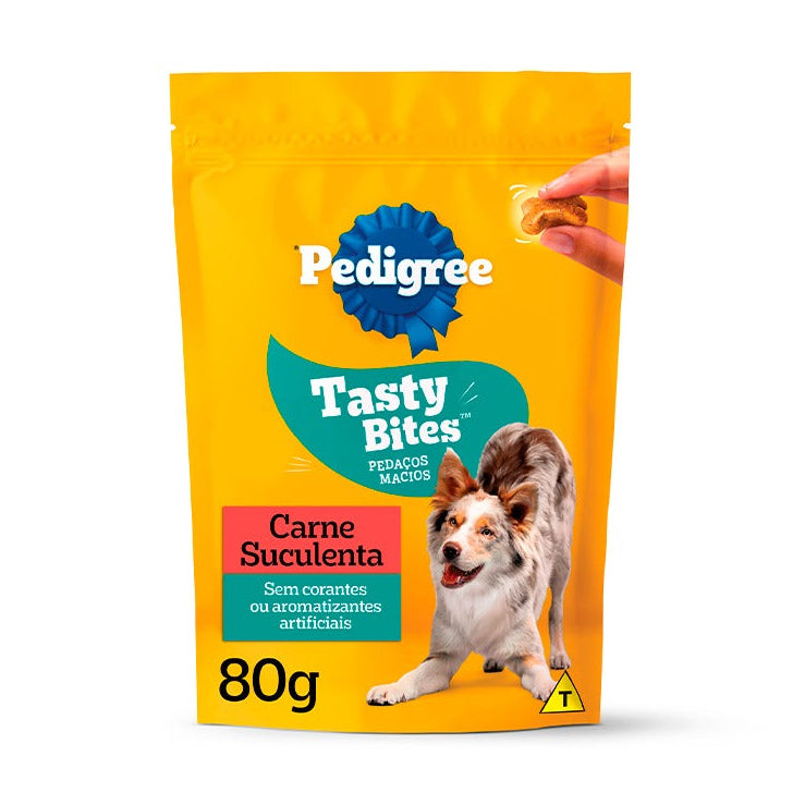 Petisco para Cachorro Pedigree Tasty Bites Carne 80g