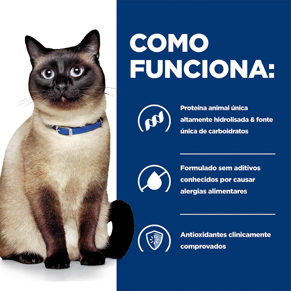 Alimento Úmido Hill's Prescription Diet Z/D Gatos Adultos Alergias Alimentares e de Pele 156g