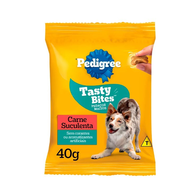 Petisco para Cachorro Pedigree Tasty Bites Carne 40g