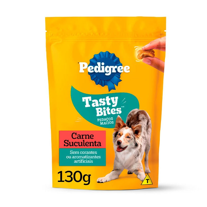 Petisco para Cachorro Pedigree Tasty Bites Carne 130g