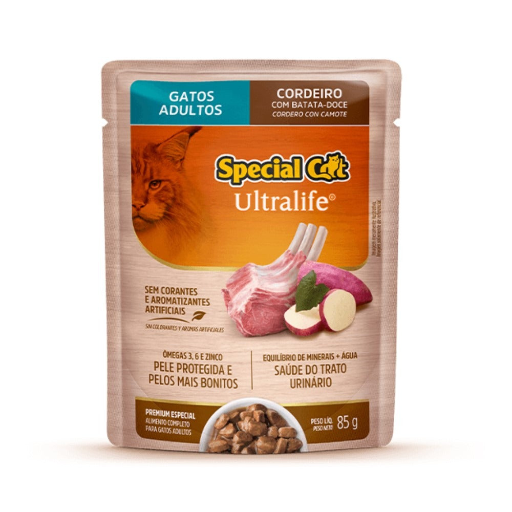 Alimento Úmido Special Cat Ultralife Gatos Adultos Cordeiro 85g