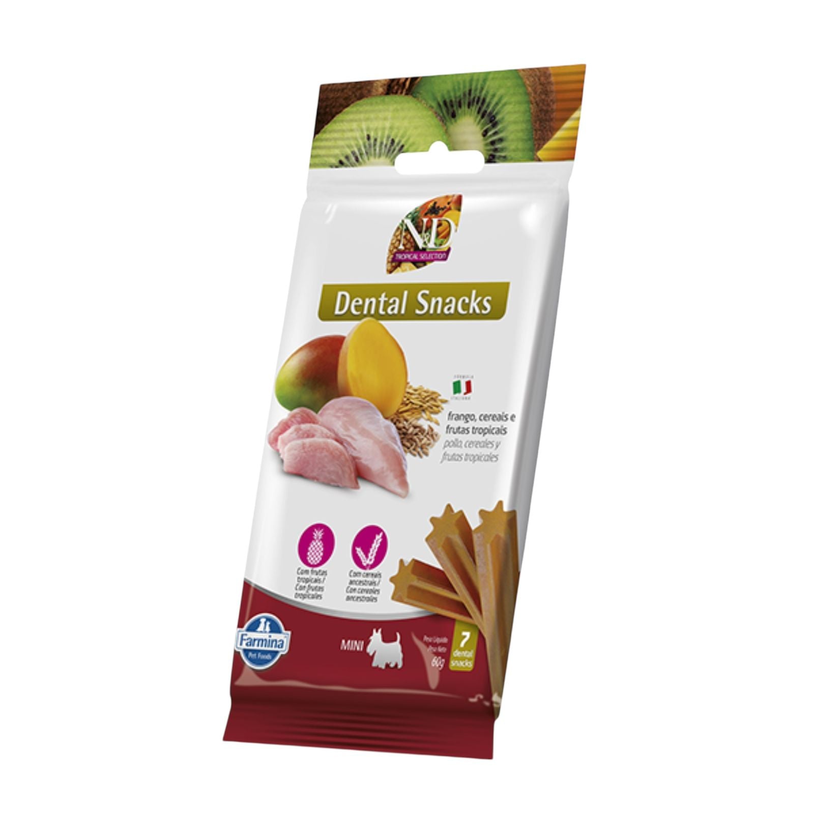 Snack N&D Tropical Cães Adultos Mini Frango 60g