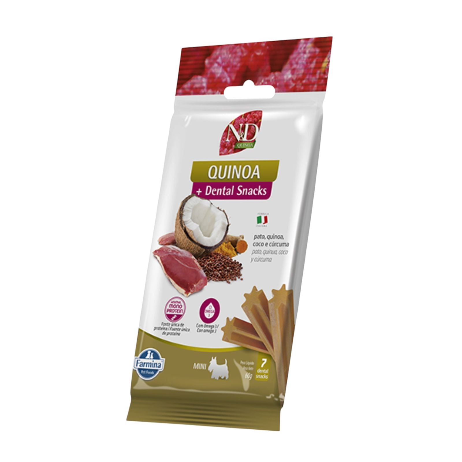 Snack N&D Quinoa Cães Adultos Mini Pato 60g