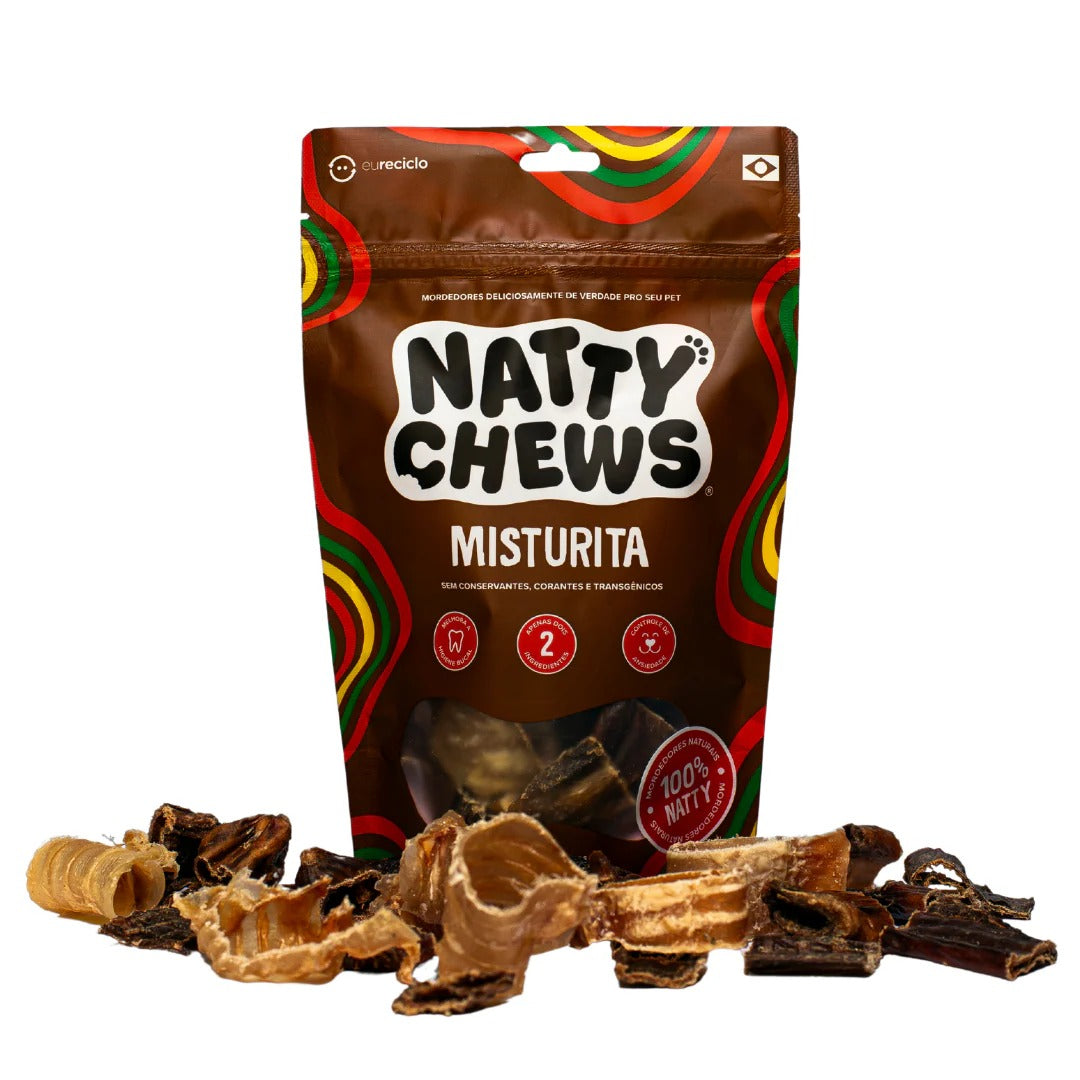 Petisco Misturita Natty Chews Recorte Bovino Desidratado 100g