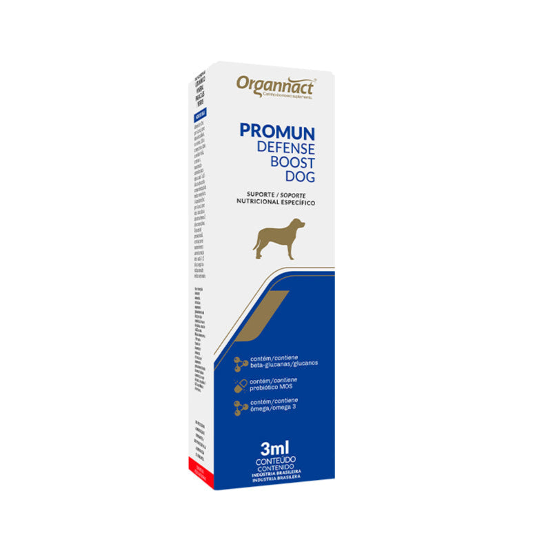 Suplemento Organnact Promum Defense Boost Dog para Cães 3ml Leve 3 Pague 2