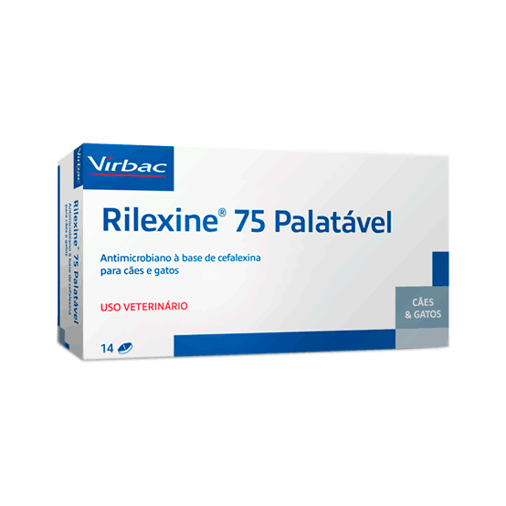 Antibiótico Virbac Rilexine 75 Palatável 14 comprimidos