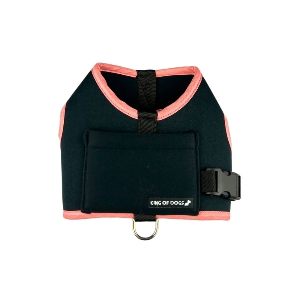 Peitoral Hug King Of Dogs Rose Preto P