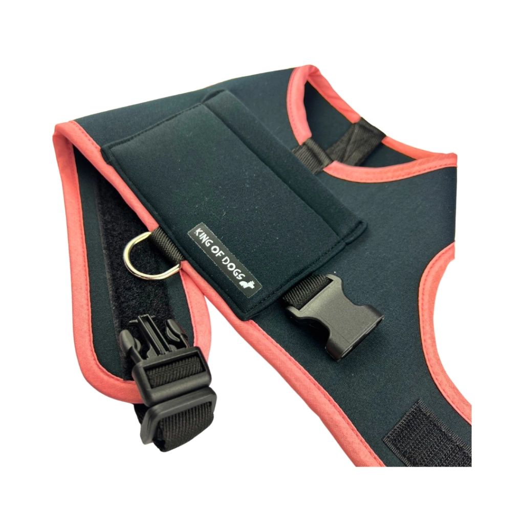 Peitoral Hug King Of Dogs Rose Preto M